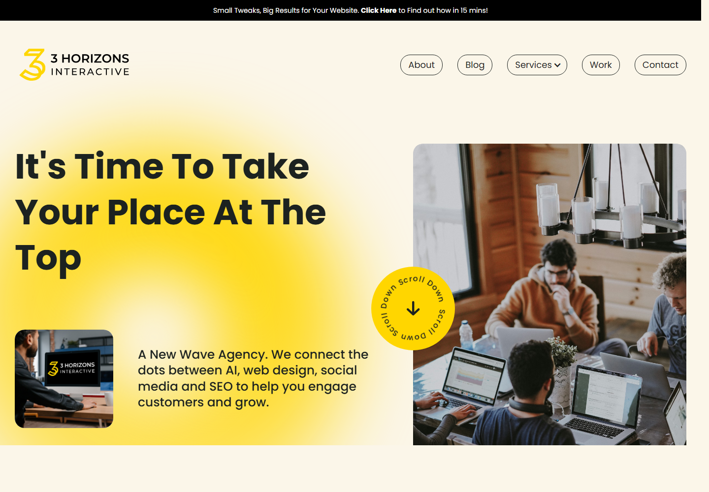 3 Horizon Interactive website homepage preview