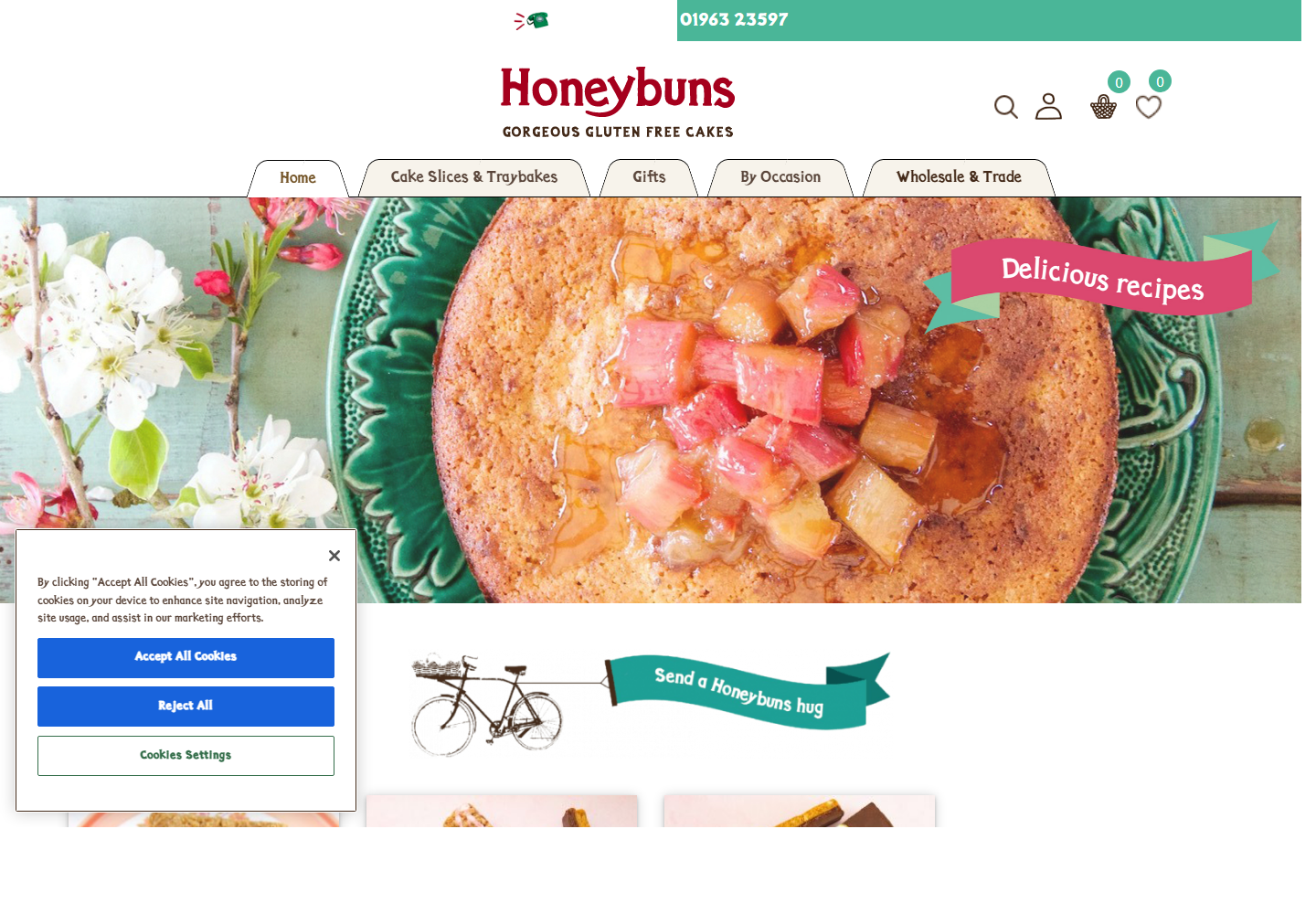 Honeybuns website homepage preview